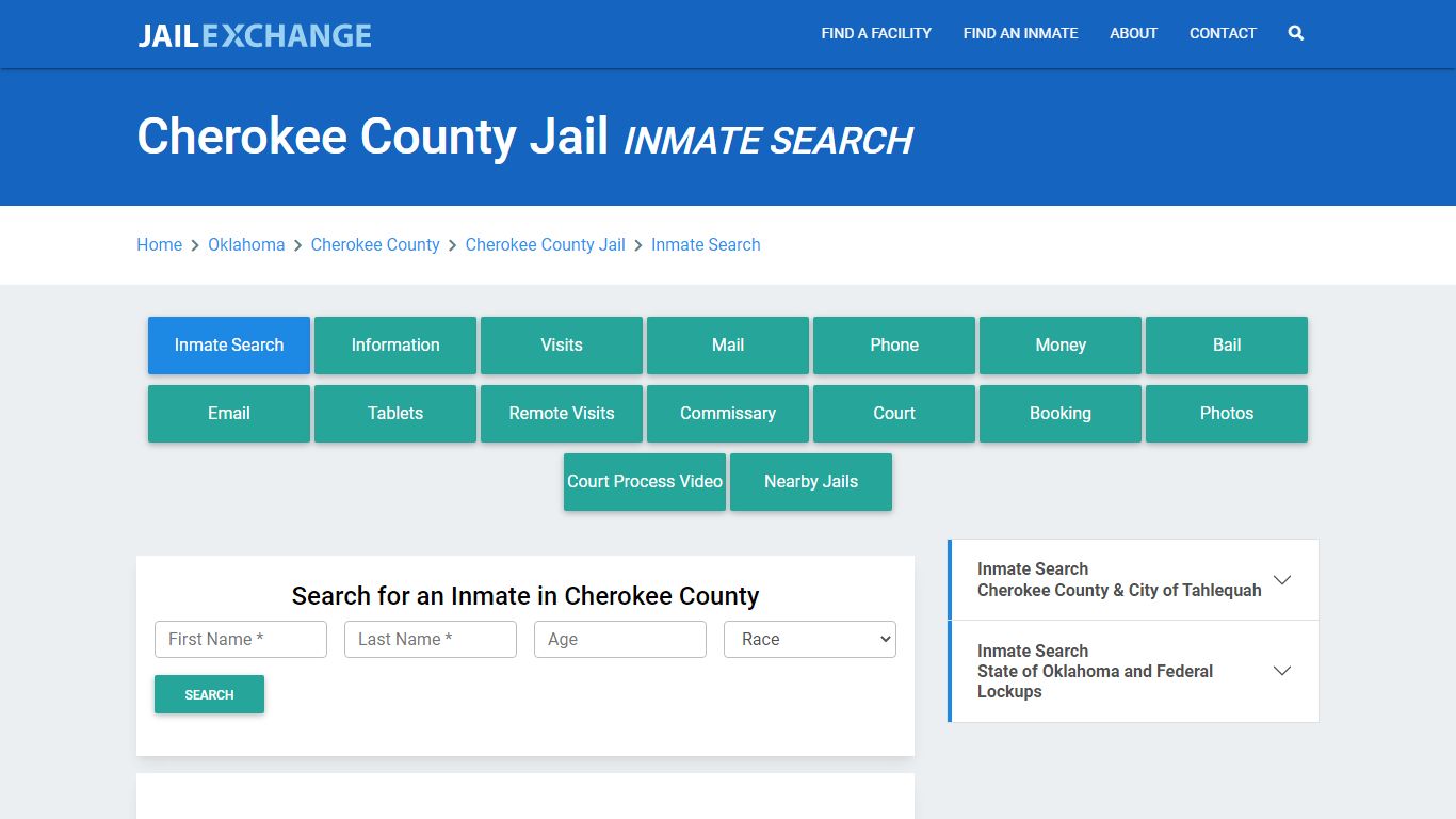 Cherokee County Jail, OK Inmate Search: Roster & Mugshots