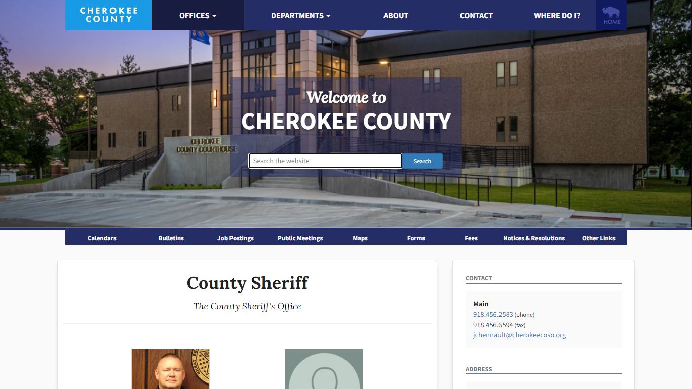 County Sheriff - cherokee.okcounties.org